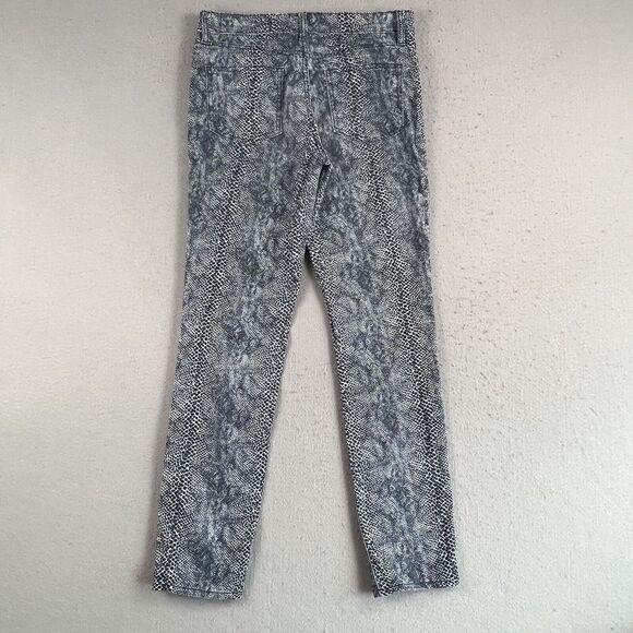 Tory Burch Blue Snake Skin Print Skinny Straight Leg Mid Rise Womens Jeans‎ 29 - Picture 10 of 16